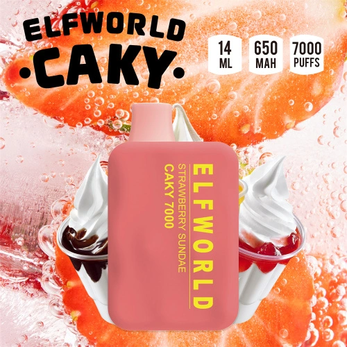 Elf Wolrd Caky 7000 0%NIC -kertakäyttöinen vape